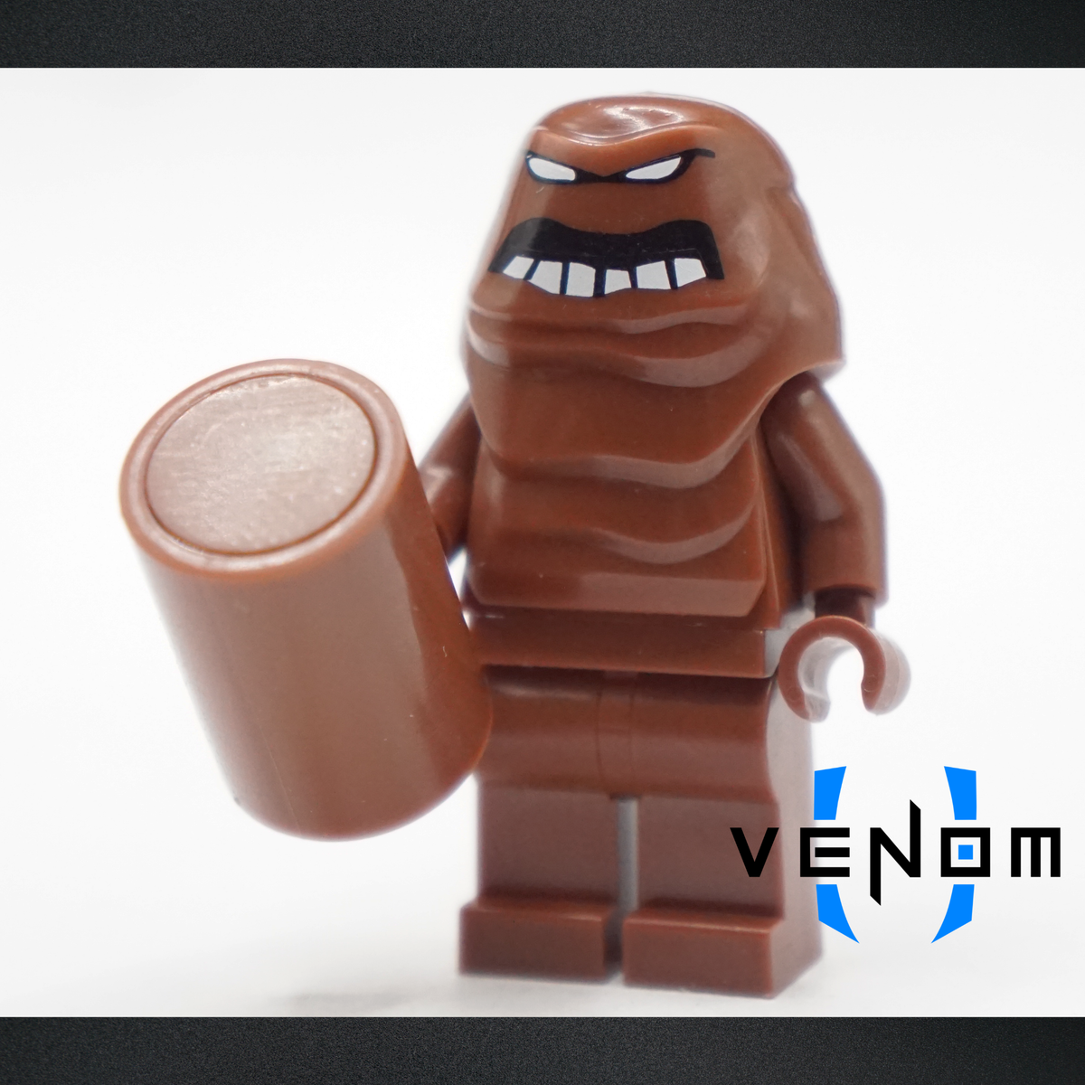 Reddish Brown Angry Mudface IM Pad Printed Figure