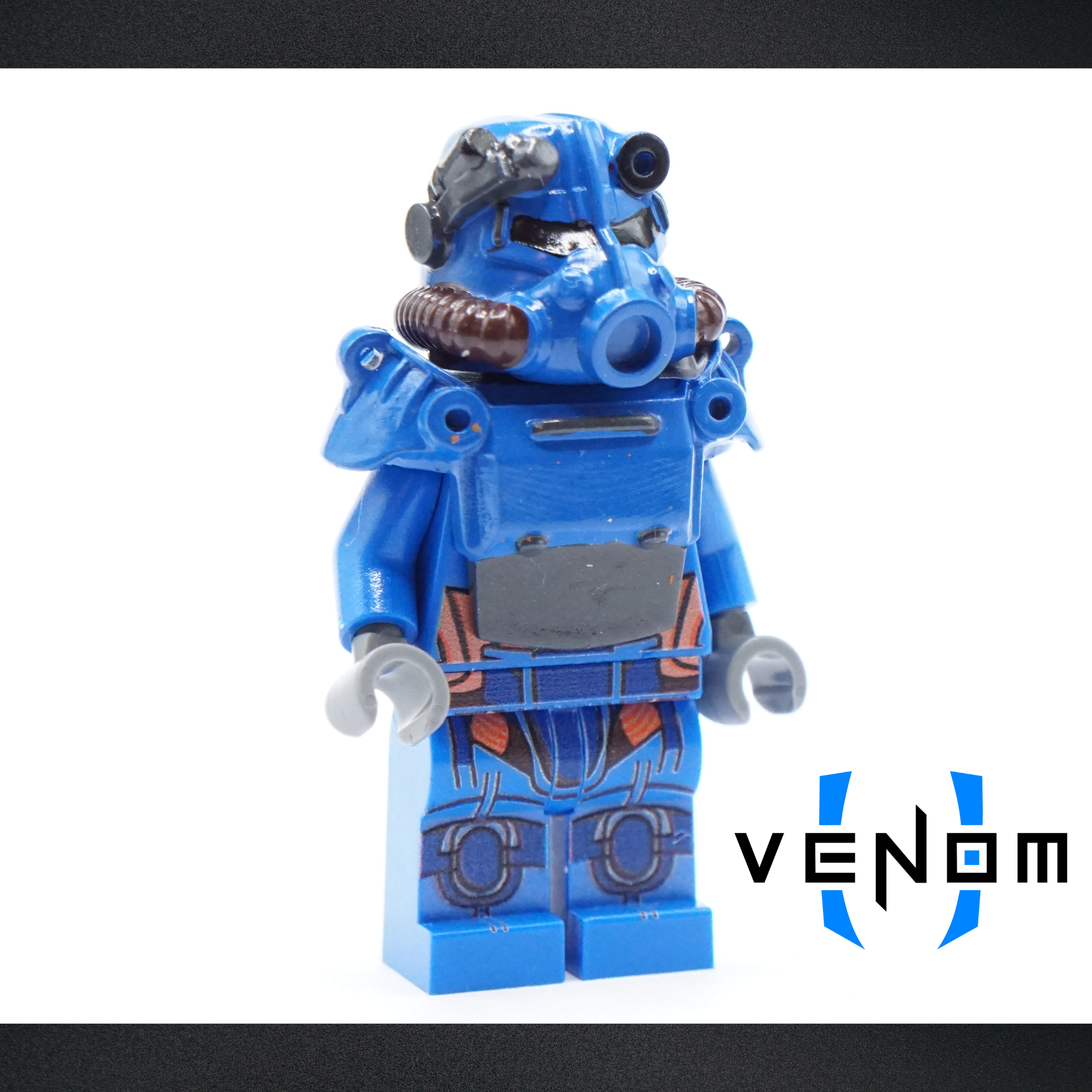 Blue Wasteland Combat Armor UV Printed Figure