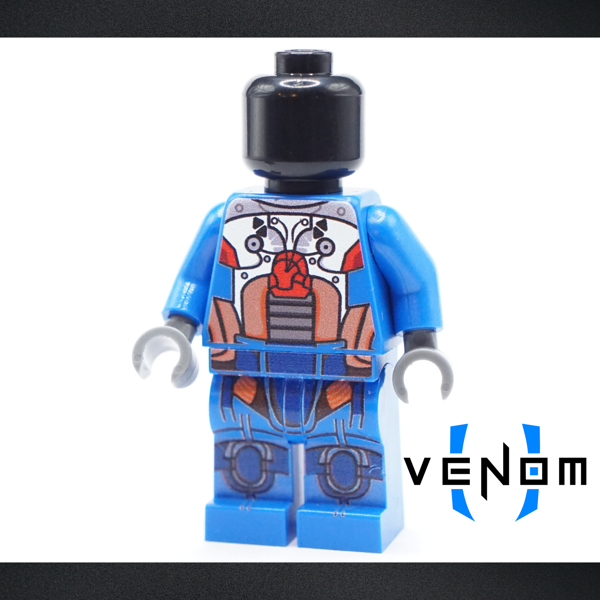 Blue Wasteland Combat Armor UV Printed Figure