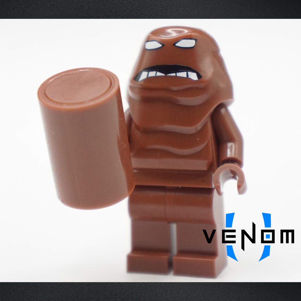 Reddish Brown Sad Mudface IM Pad Printed Figure