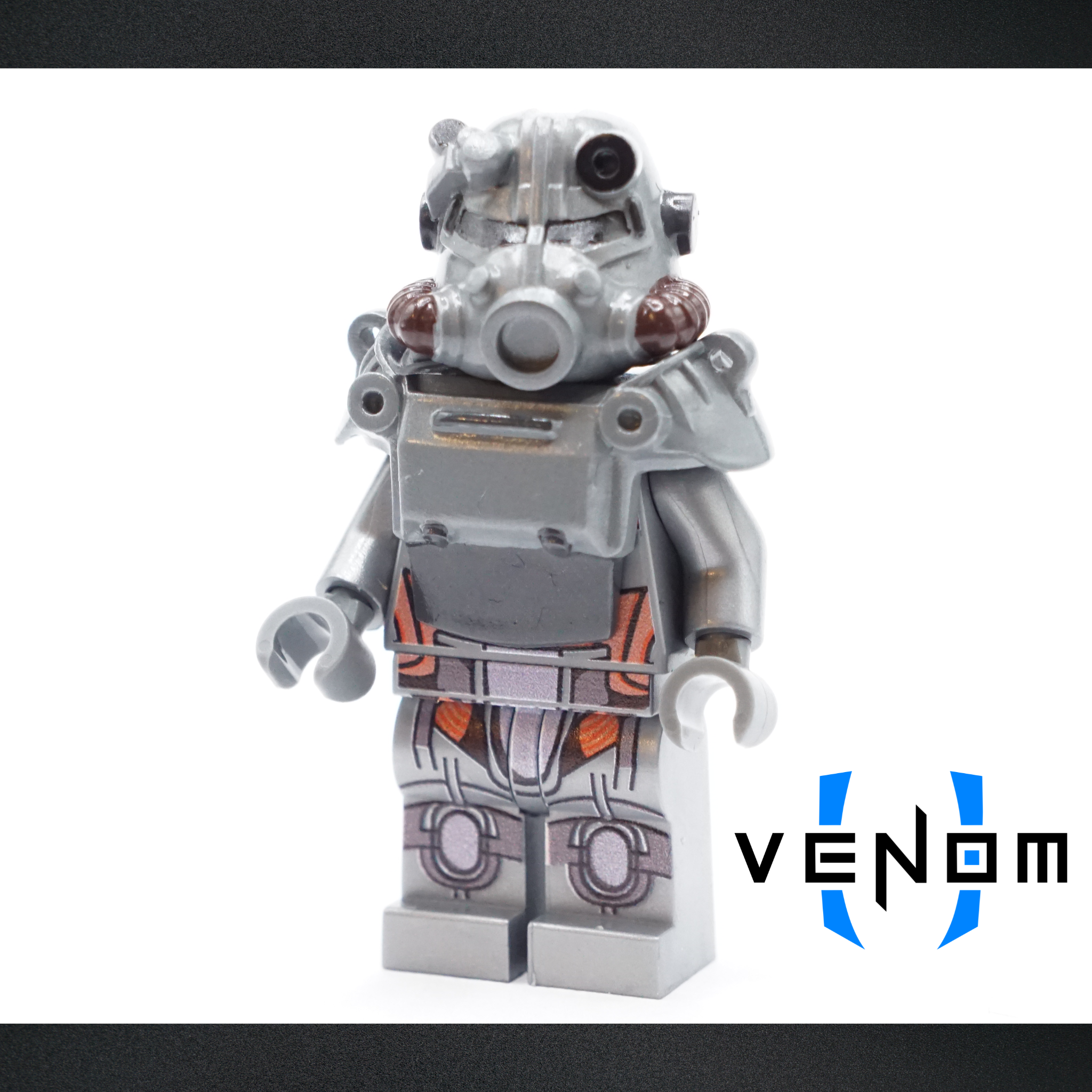 Silver Wasteland Combat Armor UV Printed Figure