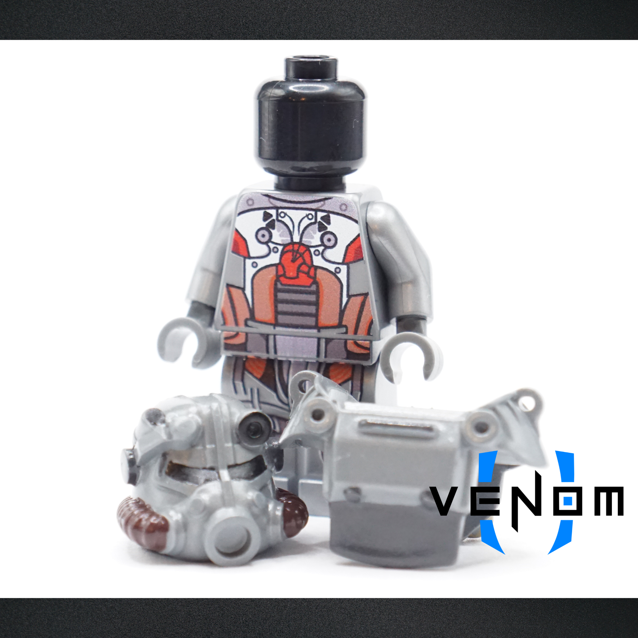Silver Wasteland Combat Armor UV Printed Figure