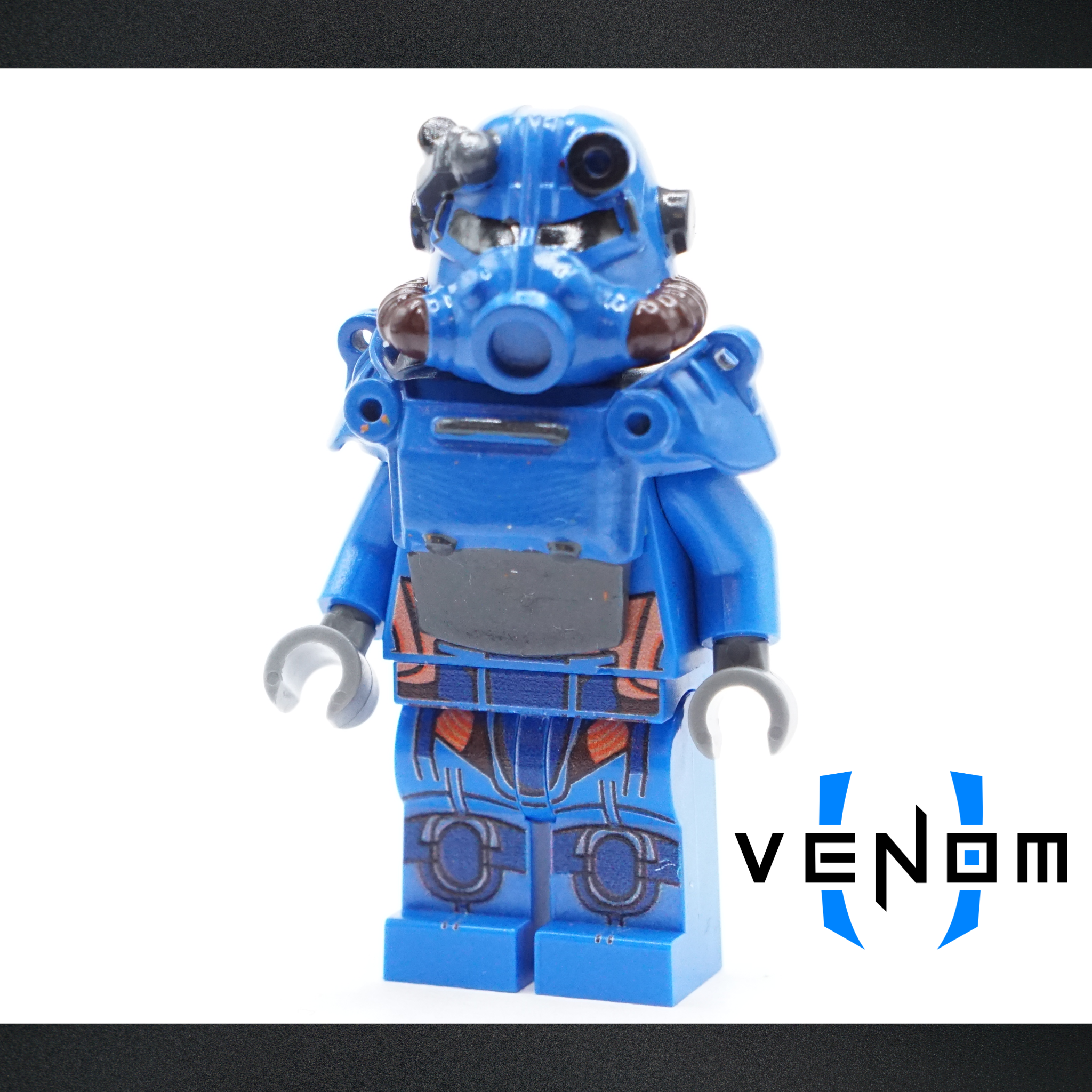 Blue Wasteland Combat Armor UV Printed Figure