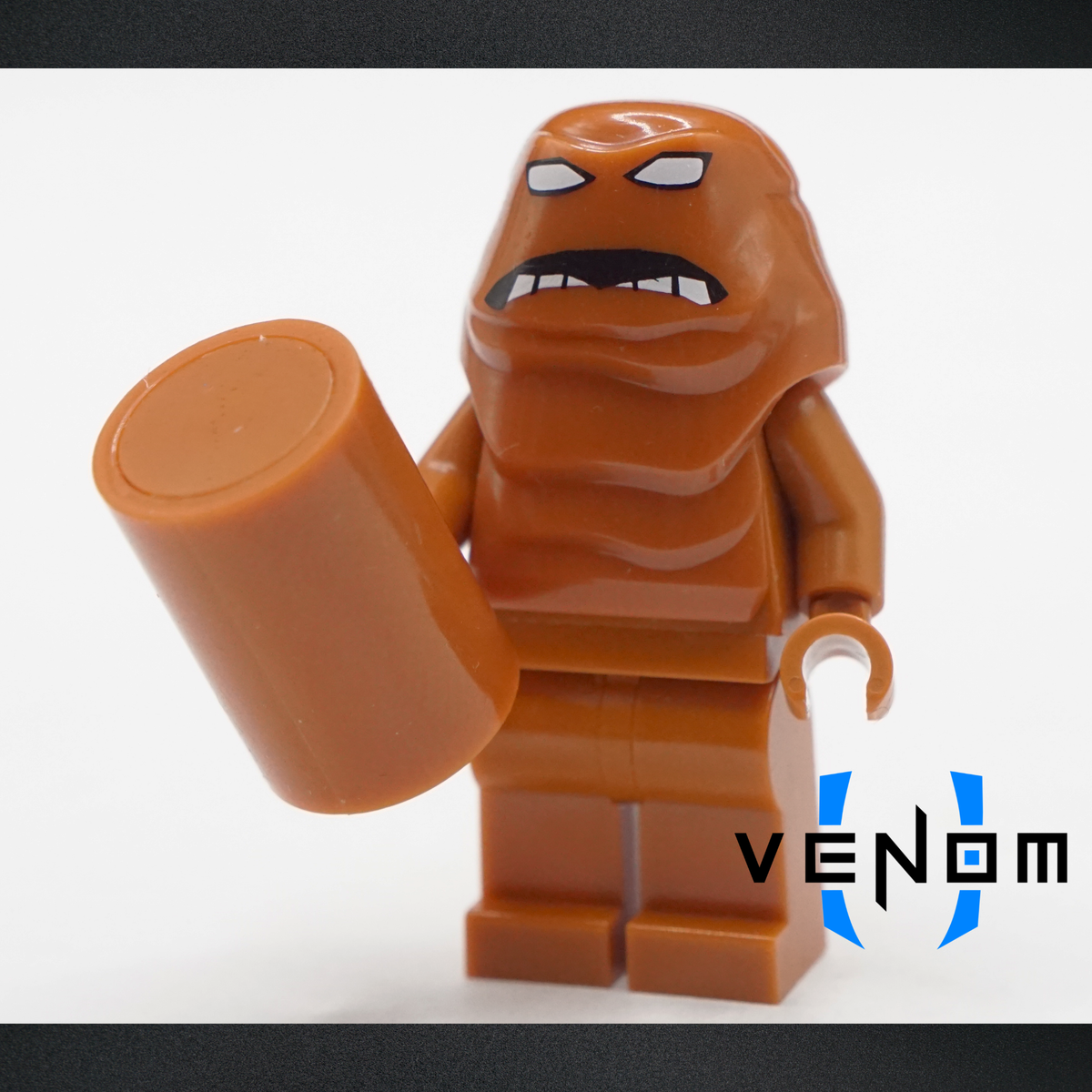 Dark Orange Sad Mudface IM Pad Printed Figure