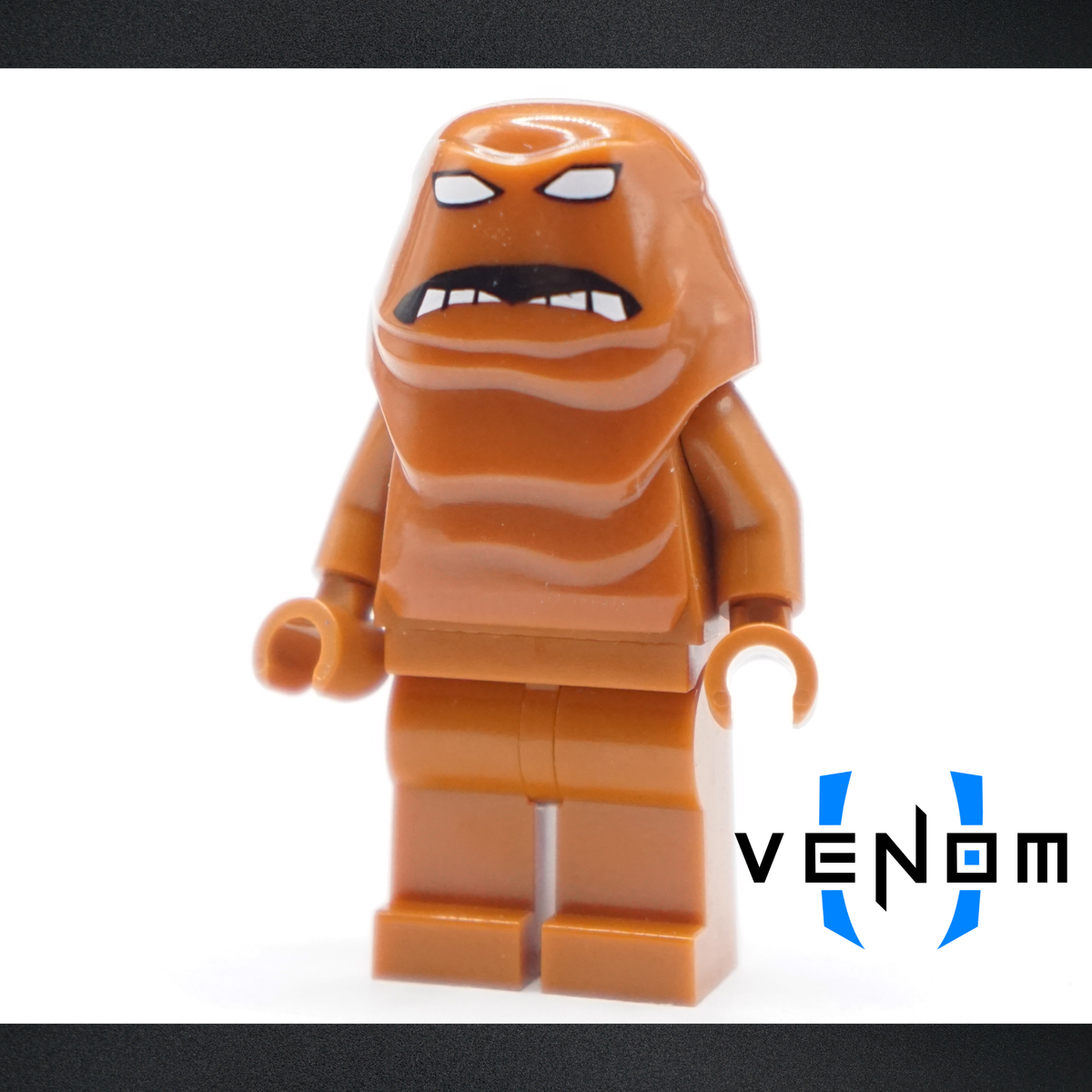 Dark Orange Sad Mudface IM Pad Printed Figure