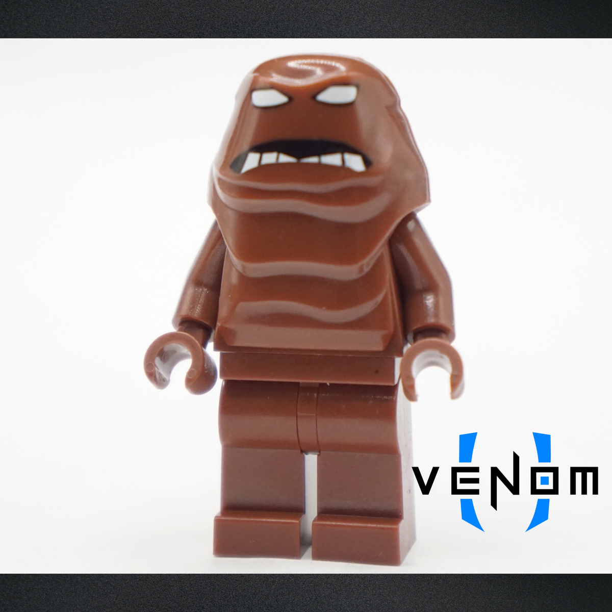 Reddish Brown Sad Mudface IM Pad Printed Figure