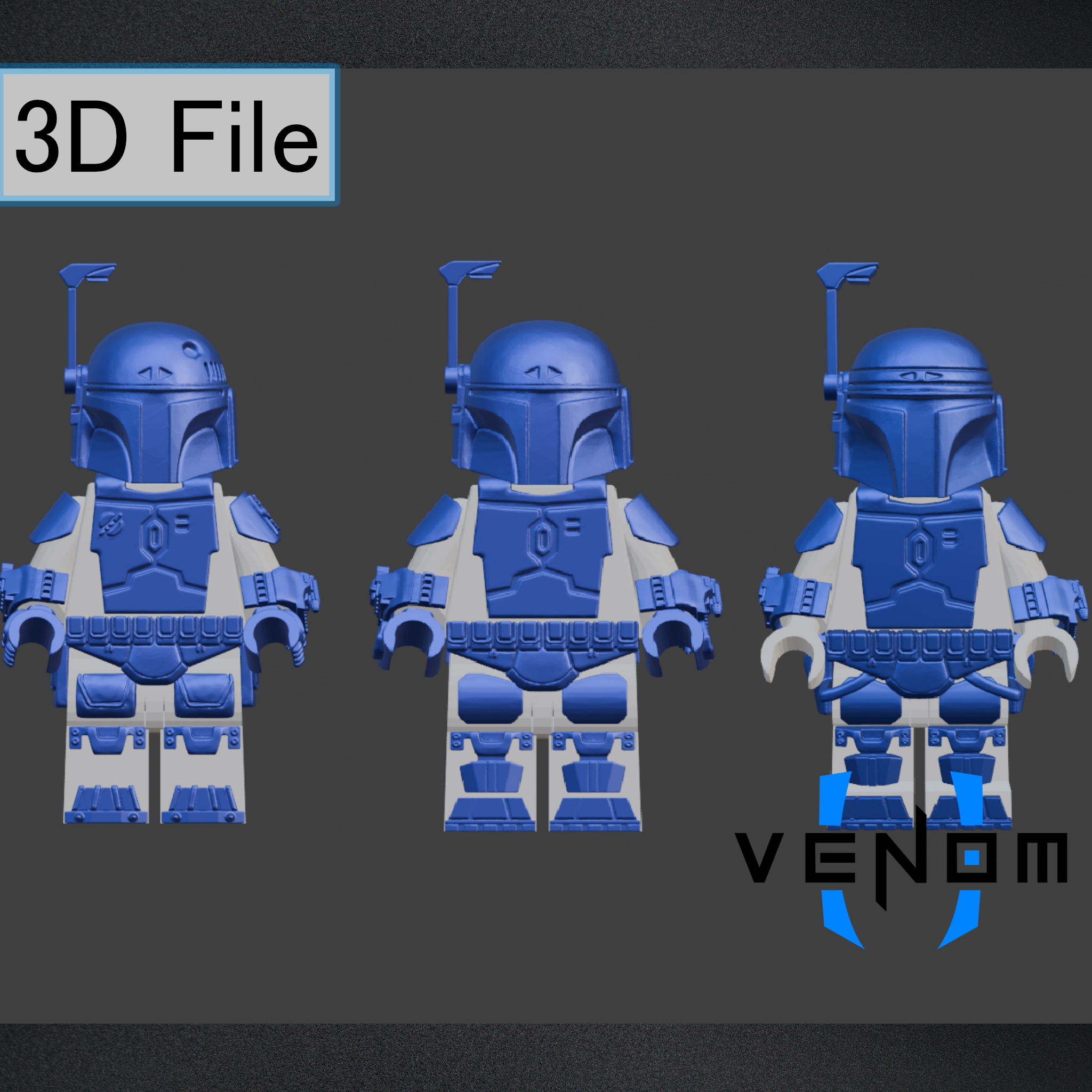 *3D File* Jango Fett, Boba Fett and Mandalorian Hunter Bundle