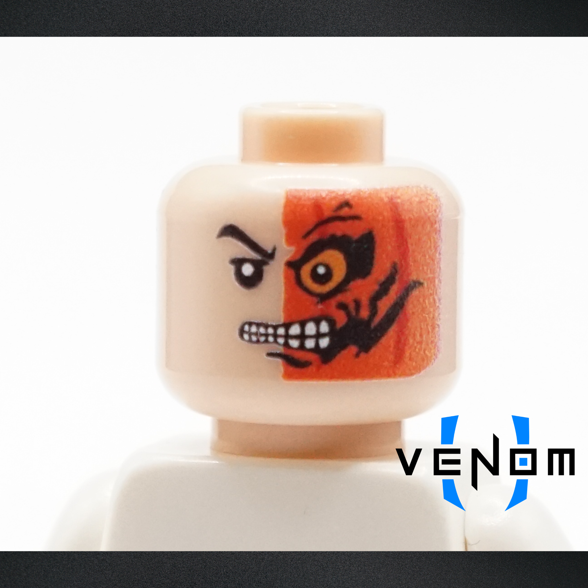 *Grinning* Dual Faced Villain Spooky UV Printed Head